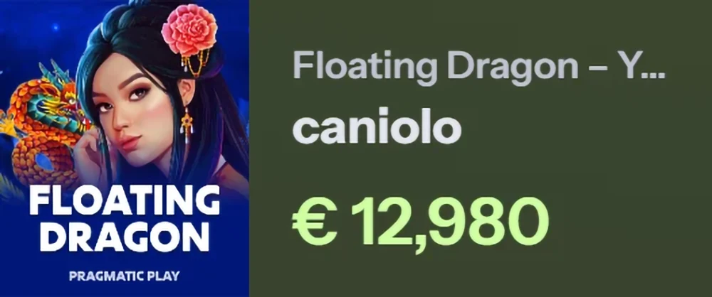 Someone Won 12980 at Floating Dragon - Try It Now