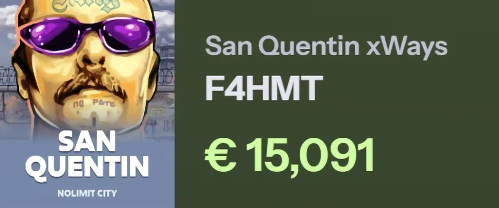 Someone Won 15091 at San Quentin - Try It Now